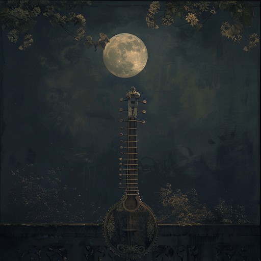 Picture a moonlit night, where gentle jazz melodies intertwine with the exotic sounds of a sitar, creating an elegant, serene, and mysterious ambiance. Perfect for introspective moments or tranquil evenings, this music envelopes you in a velvet embrace of sound.