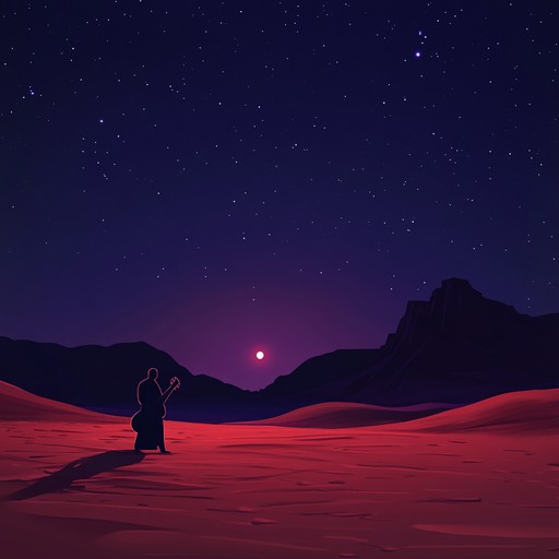 An instrumental track combining pulsating electro rhythms with enchanting middle eastern instruments evoking a journey through a futuristic desert landscape.