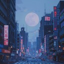 synthwave melody capturing heartfelt, intimate night city moments