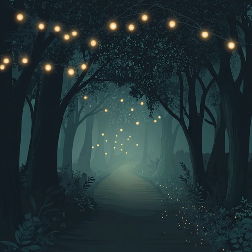 A suspenseful instrumental piece that takes children on a musical journey through a mysterious forest filled with wonder and a hint of excitement. The music builds anticipation using light percussion and whimsical melodies, igniting imagination and curiosity without being frightening.