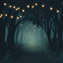 a suspenseful tune leading children through a magical forest.