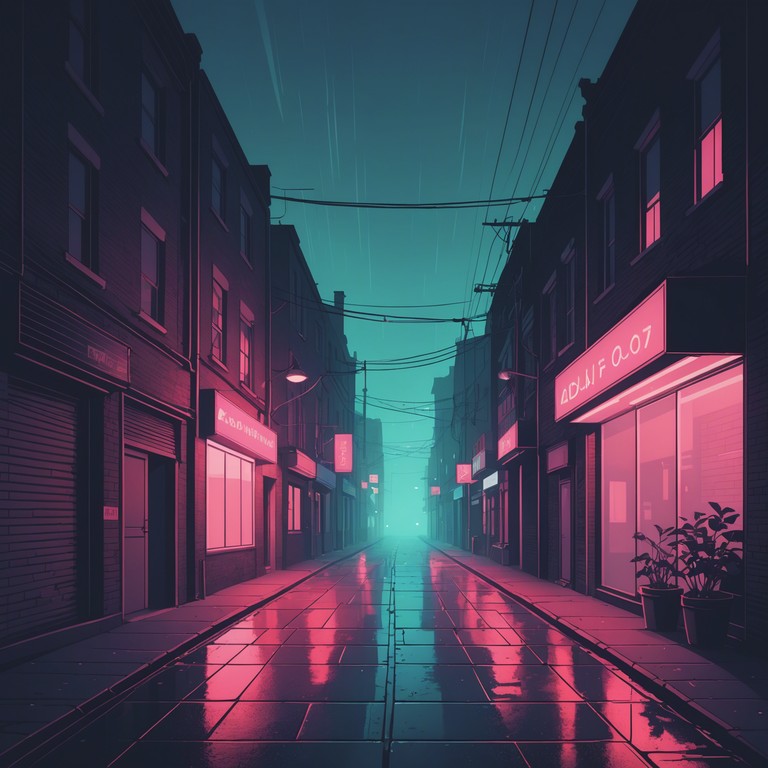 This composition imagines a journey through a shadowy, retro landscape tinged with danger and a touch of the psychedelic. The music conjures scenes of foggy nights scattered with neon from flickering old signs, using deep bass lines and eerie electronic effects for a gripping encounter.