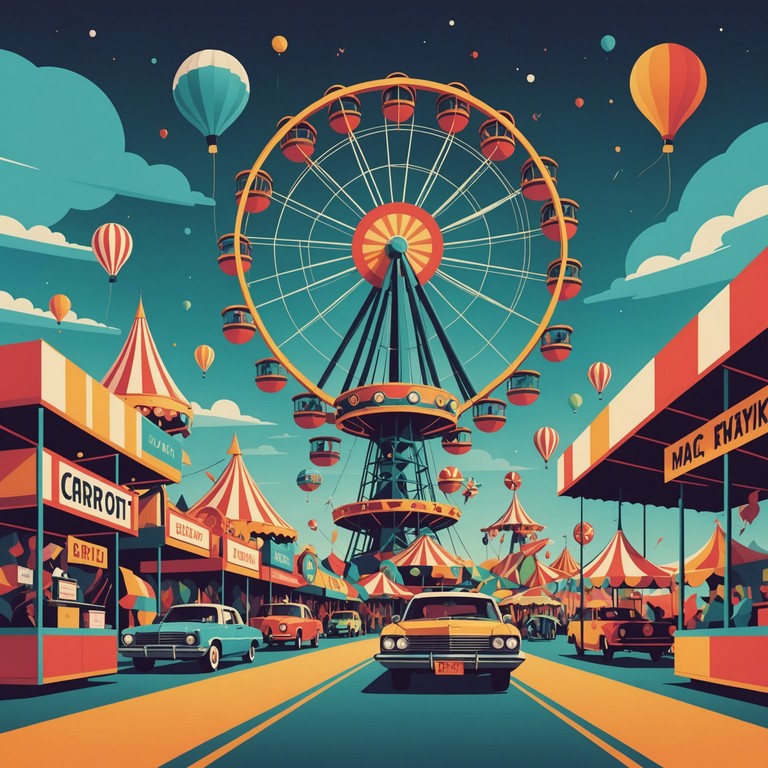 Immerse yourself in a soundscape where the festive vibes of a traditional carnival are infused with the mind altering effects of psychedelic music, turning an ordinary ride into an extraordinary auditory experience.