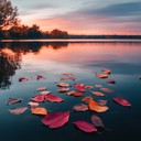 strings evoke serene autumn twilight, leaves softly descending