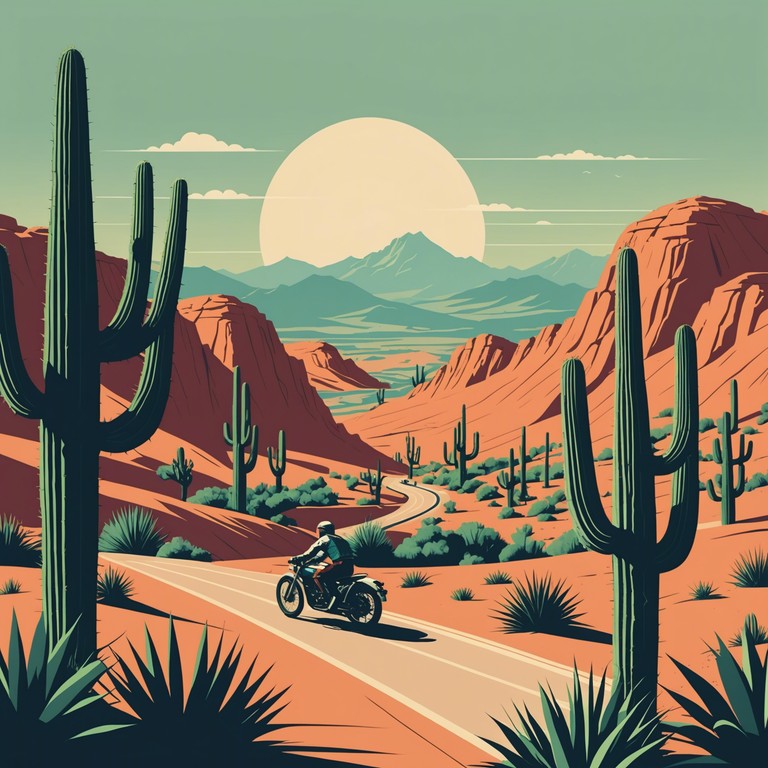 Embark on a thrilling escape through the rugged terrains and untamed heart of the wild west, with this guitar driven energetic track setting the pulse racing and accentuating the spirit of adventure.