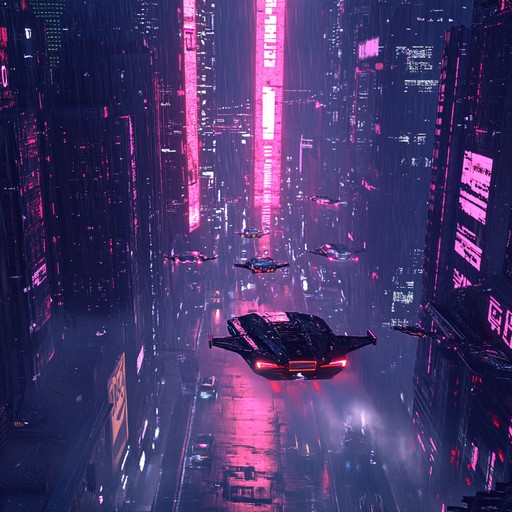 Imagine a sprawling metropolis bathed in neon lights, where the sounds of distant sirens blend with the haunting hum of electric currents. This track captures the essence of a future world, both familiar and alien, pulsating with life and mystery.