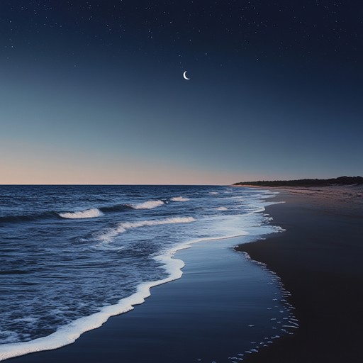 A tranquil piece that transports listeners to a serene, moonlit beach. The soft, ambient waves of sound create a peaceful and calming atmosphere, perfect for relaxation or meditation. The gentle, soothing tones mimic the rhythm of the ocean, lulling the listener into a state of tranquility.