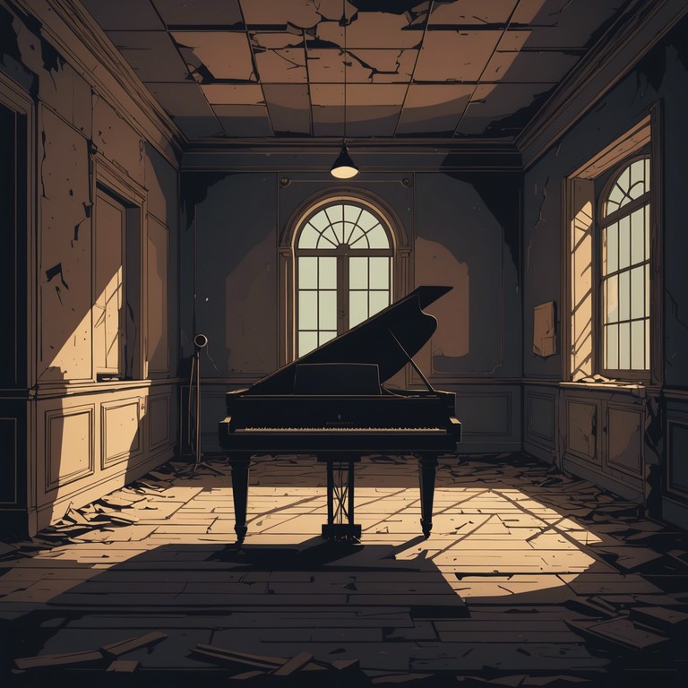 This piece combines the intricate embellishments characteristic of baroque music with gritty, raw sonic textures to create a piece that feels both ancient and edgy. The harpsichord, a quintessential baroque instrument, leads with a strong presence, supported by deep, distorted bass lines that evoke a sense of mystery and modernity.