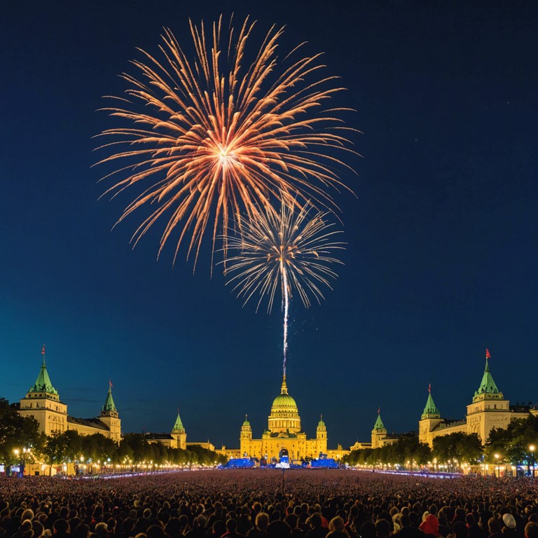 An orchestral k pop track with a focus on triumph and elation, utilizing vibrant strings and dynamic electronic beats to deliver a powerful auditory experience that captures the essence of a celebratory victory.