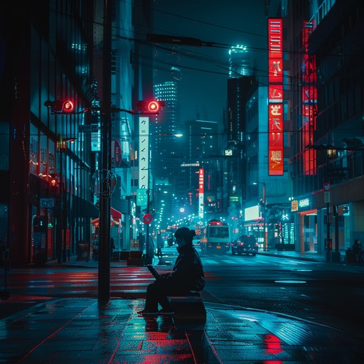 An expressive and intimate composition featuring soft synthesizers against the backdrop of a bustling cyberpunk cityscape. The track weaves through human emotions and technological wonders, evoking tenderness and introspection as it paints a surreal urban dreamscape.