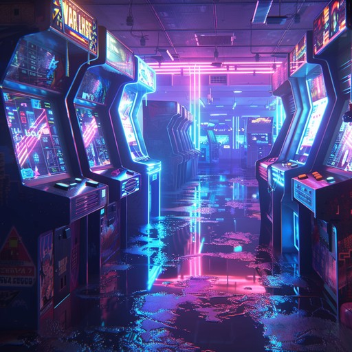 Imagine exploring an abandoned arcade in a dystopian future. The old machines are malfunctioning, their circuits corroded and games corrupted. Stuttering 8-bit sounds, distorted synths, and erratic beats blend together in a chaotic, unsettling soundscape. Occasional bursts of garbled chiptune melodies surface amidst the noise, like ghosts of long-forgotten video games. The track evokes a sense of unease and disorientation, as if the listener is lost in a glitching virtual realm.