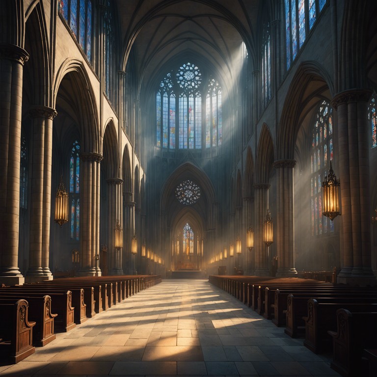 As if the walls themselves begin to sing, the violin's somber tones invoke images of a bygone era, forgotten legends whispered among the silent stones of the cathedral.