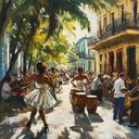 energetic instrumental blending afro cuban percussion and brass