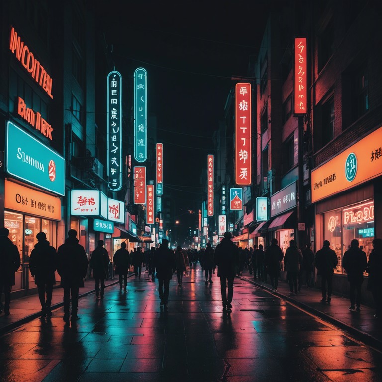 This track fuses the punchy, upbeat rhythms of trap with the groovy and smooth essence of new jack swing. Imagine walking through vibrant city streets at night, with neon lights reflecting in puddles as people bustle by, each step in sync with the beat. The blend creates a nostalgic yet fresh feel, perfect for a throwback party with a modern twist.