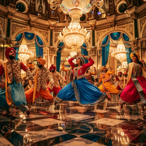 Feel the pulse of vibrant dhols and majestic orchestral elements creating a perfect celebratory atmosphere. This instrumental piece blends traditional bhangra energy with grandeur for a euphoric experience.