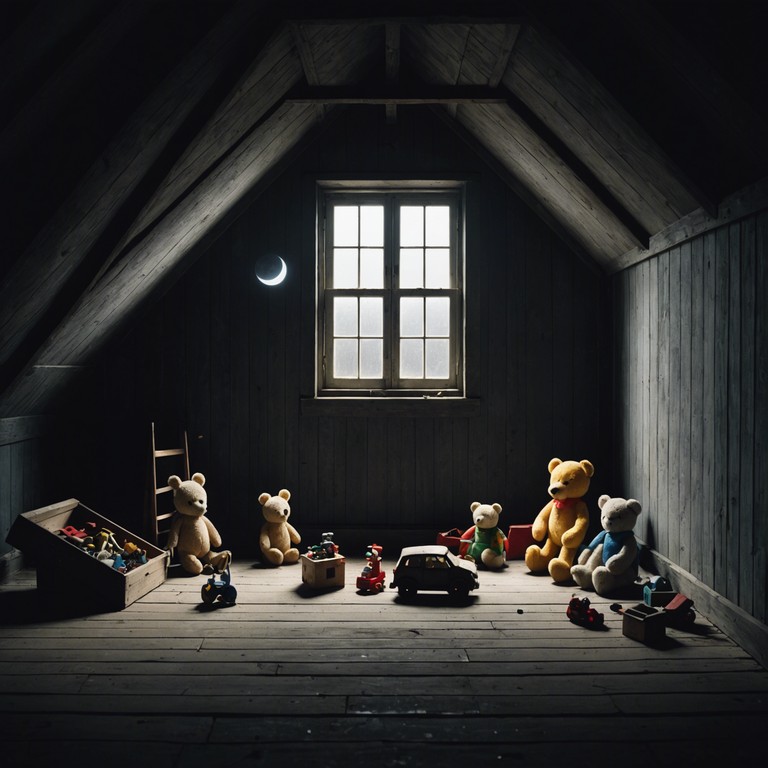 Dive deeper into the enigmatic world of a child's playroom at dusk, where each shadow tells a story and each echo builds the lore of once cherished toys coming to life in the pale moonlight.