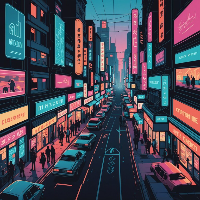 Imagine racing through a dystopian city, where every beat of this track punctuates the neon glow and shadowed corners of urban decadence.