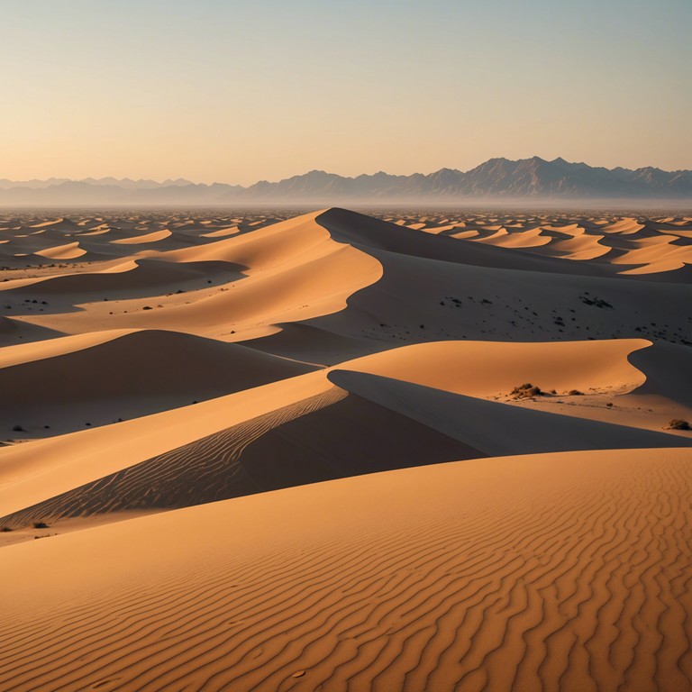 This instrumental piece evokes the vast, tranquil expanse of the desert at dawn, with soft melodies mimicking the gentle morning breeze and the quiet solitude of vast sandy landscapes. The music serves as a peaceful escape to a serene, untouched world.