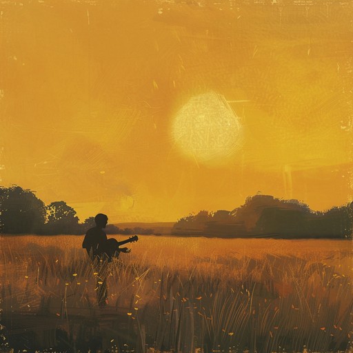 Create a serene instrumental track that encapsulates the beauty of a morning sunlit meadow, using a fusion of folk melodies with jazz harmonies. The soft, sentimental interplay of acoustic guitar and saxophone conveys a nostalgic journey back to simpler times.