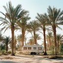 enchanting travels across a sunlit, mystic desert landscape