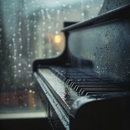 Captivating whispers of a muted piano accompanied by soft, soothing rain sounds. This track reflects tranquil introspection, ideal for a relaxed, somber ambiance, providing an intimate and heartfelt listening experience.