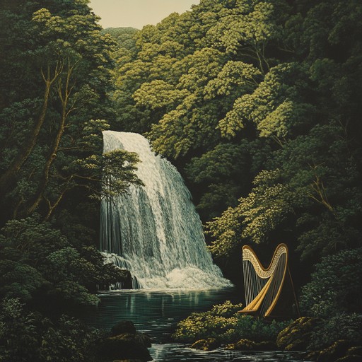 Allow yourself a tranquil escape into nature's own soundscape where the harp's strings compliment the organic choir of the woodlands, offering a soothing, meditative experience that transports the listener to a heart of an untouched forest.