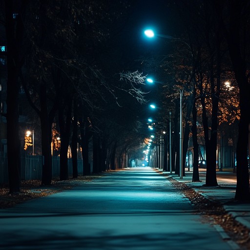 An instrumental track featuring sparse beats and subtle melodies that capture the essence of a city at night, where the usual noise is replaced by the quiet hum of empty streets.