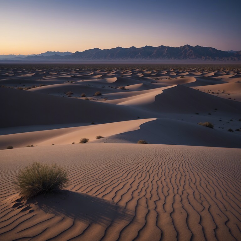 Echoes of the sand is a journey through sound, where the mystical allure of the middle eastern oud meets the deep, reverberating ambiance of dub music, crafting a meditative state that transcends daily chaos and transports listeners to a serene desert night, enveloped in peace and the subtle dance of shadow and light.