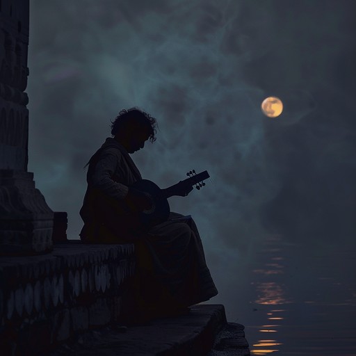 This track combines the mystical sounds of the sitar with the intense energy of rock music to create a suspenseful raga rock piece. The composition weaves through the vibrant chaos of varanasi's streets during a moonlit night, capturing the city's enigmatic allure and the spiritual depth of its riverbanks.