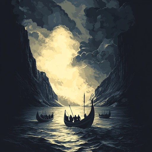 A powerful and intense instrumental track that combines soaring guitar solos, thunderous drums, and driving bass lines to evoke the spirit of norse warriors on their journey to the mythical valhalla. The song builds momentum with intricate riffs and dynamic shifts, creating an immersive soundscape that captures the grandeur and mystery of ancient scandinavian legends.