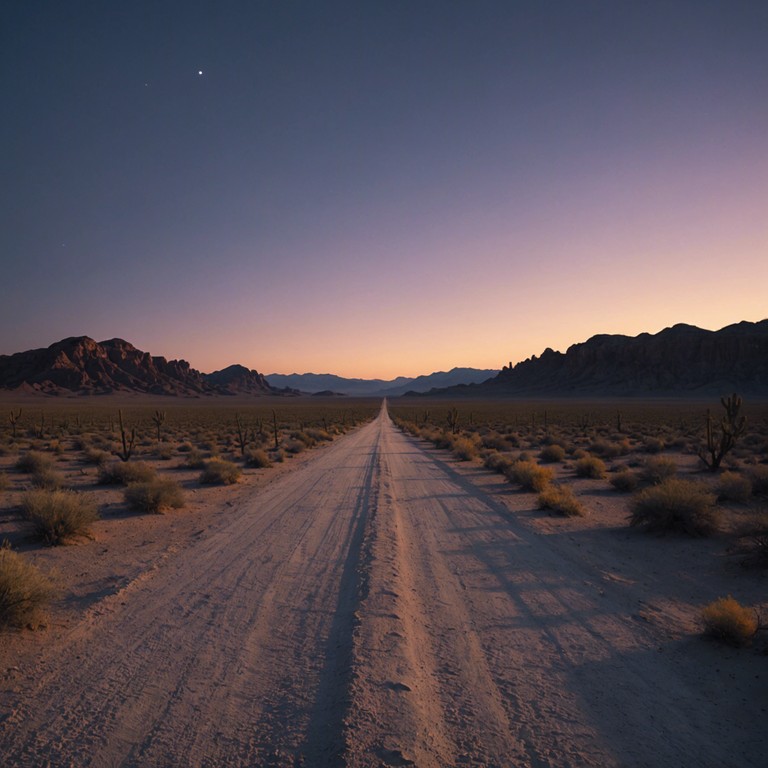 This version takes a more pronounced dreamy approach, where the reverberations of each guitar string blend seamlessly into a canopy of synthesized ambiance, capturing the solitude of a nighttime desert drive under a blanket of stars.