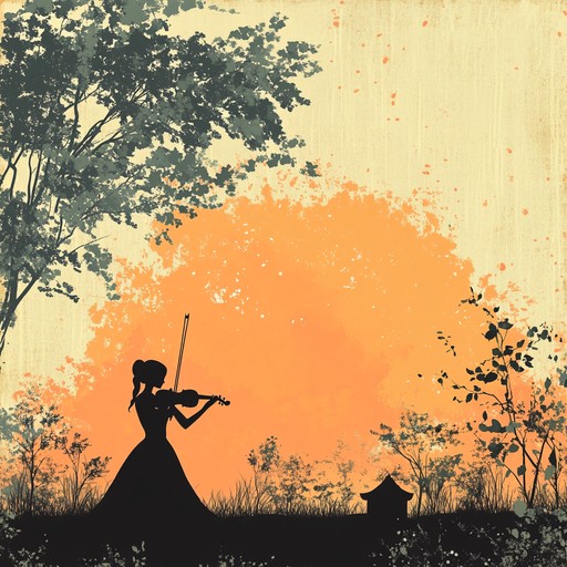 An instrumental piece that combines the playful nature of a capriccio with reflective and whimsical tones of an evening's serenade. The music dances delicately, carrying hints of nostalgia and contemplation, with airy and gentle melodies that invite listeners into a peaceful introspection. Highlighted by a solo violin, this composition interweaves lighthearted motifs with a serene and poignant atmosphere.