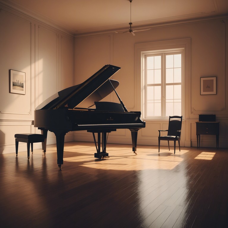 Echoes of silence offers a calming musical journey that mirrors the peaceful solitude of a solitary retreat, creating space for the listener to engage in thoughtful reflection through the resonant sound of the piano.