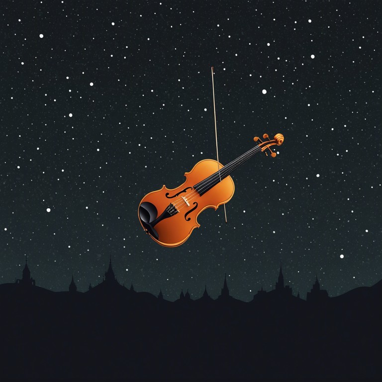 An instrumental track that weaves the delicate sounds of a solo violin with deep, resonant bass tones, creating a soundscape that explores the complex nature of solitude and introspection under a starlit sky. A subtle reverb enhances the feeling of vast, open spaces, providing a sense of being small in a vast universe, yet intimately connected to its mystery.