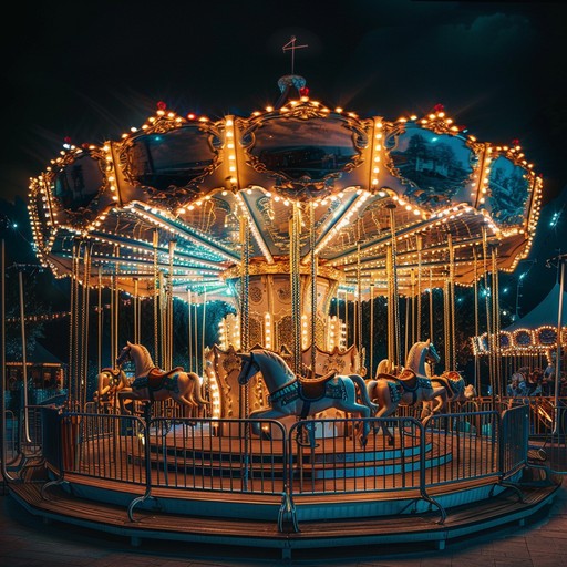 A blend of bouncy house beats and whimsical carousel melodies, creating an eclectic and joyful dancefloor experience. The track captures the essence of a funfair, with swirling synths and playful rhythms, inviting listeners to a magical, carefree atmosphere.