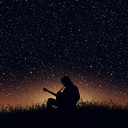 guitar melody expressing solitude under moonlit sky