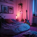 an energetic instrumental blending bold beats in bedroom pop