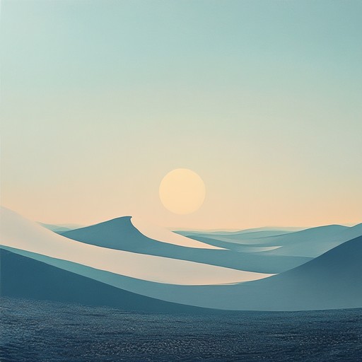 An evocative blend of ambient synthesis and traditional middle eastern scales, giving rise to a soundscape that transports the listener to an otherworldly desert, evoking a deep sense of longing and surreal beauty