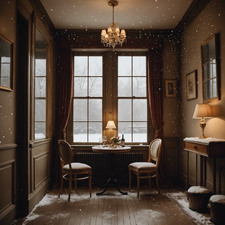 Set in a cozy cabaret during a gently falling snow, this composition captures the essence of warmth and connection through nostalgic tones and comforting melodies, reminiscent of a fondly remembered winter's eve. Feel the warmth of the cabaret lights as each note cozies into the corners of a festive, snow laden evening.