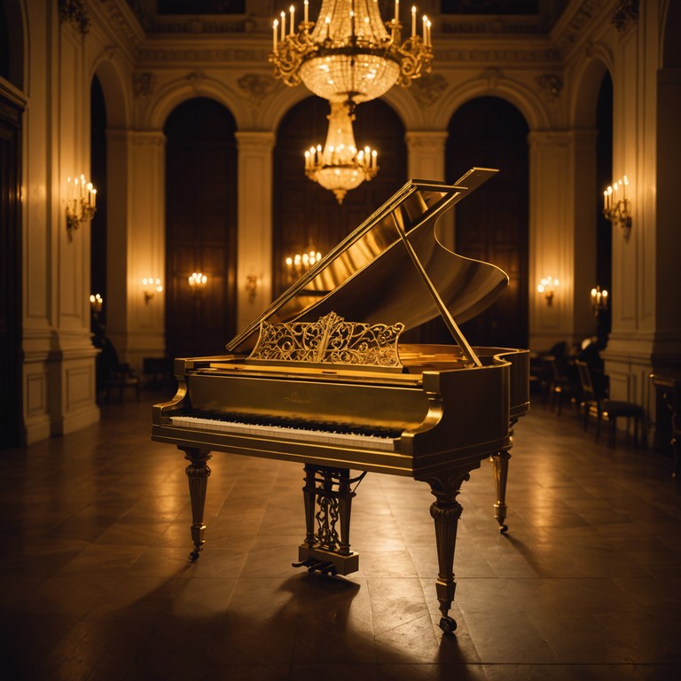 Imagine a grand ballroom filled with swirling gowns and candlelight, where intricate melodies played on the harpsichord evoke tales of unspoken love and refined courtship. The music delicately intertwines passion with the structured beauty of baroque sensibilities, creating an atmosphere of longing and elegance.