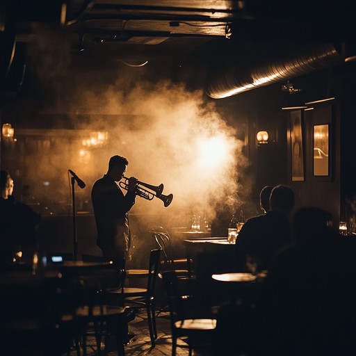 A soulful, late night swing track that transports listeners to a smoky jazz club, filled with wistful memories and poignant reflections. The trumpet cries softly over a gentle swing rhythm, painting a picture of bygone days and lost loves.