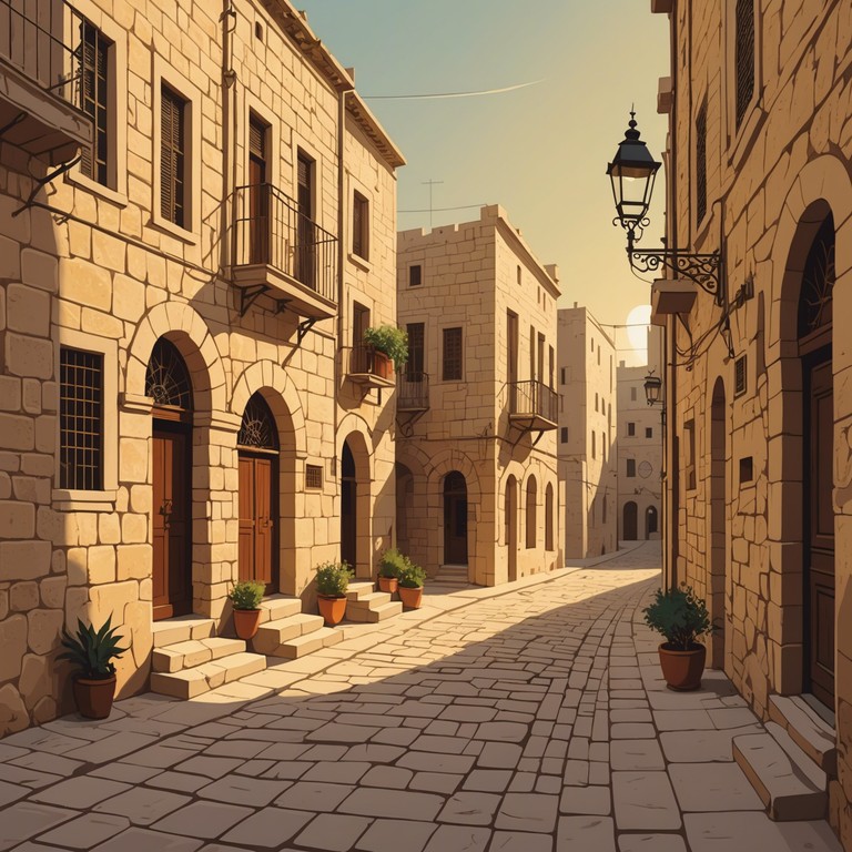 This composition evokes the feeling of walking through the ancient, cobbled streets of jerusalem, enriched with a modern yet introspective feel. The blend of traditional melodies and serene undertones invites reflection and peace