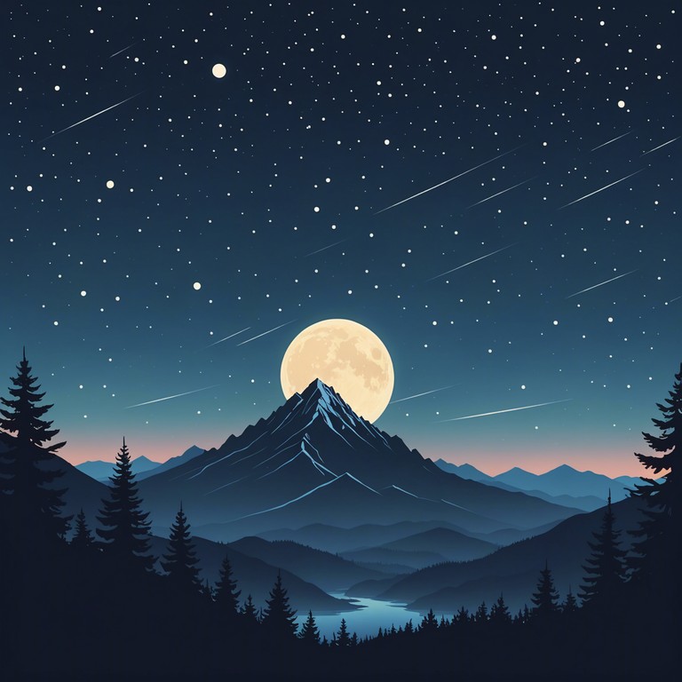 This composition evokes the grandeur of nature with twinkling harmonies that mimic the shimmer of stars cascading over mountain peaks. Ethereal waves of sound weave through a landscape of auditory bliss, providing a sense of peace and awe.