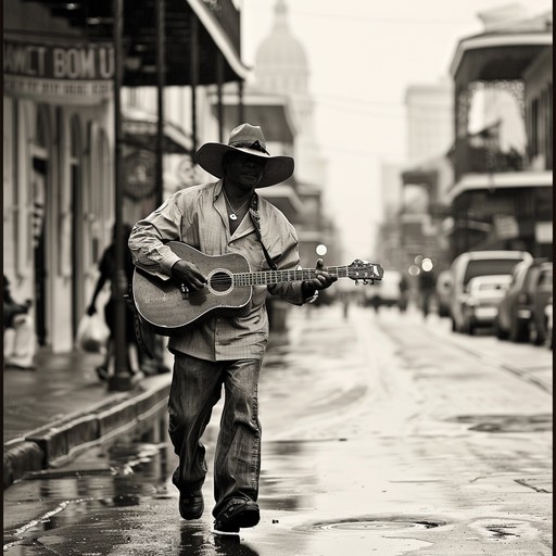 Imagine strolling down bourbon street on a warm summer night, surrounded by the vibrant energy of new orleans. The air is filled with the sounds of a lively funk band, their infectious groove drawing people in from all directions. Brass instruments take the lead, belting out catchy melodic lines while the rhythm section lays down a rock-solid foundation. The bassline is deep and funky, perfectly complementing the crisp drumbeat that keeps everyone moving. Electric guitar adds extra flavor with wah-wah effects and rhythmic chord stabs. This instrumental funk jam captures the essence of new orleans, inviting listeners to let loose and dance the night away.