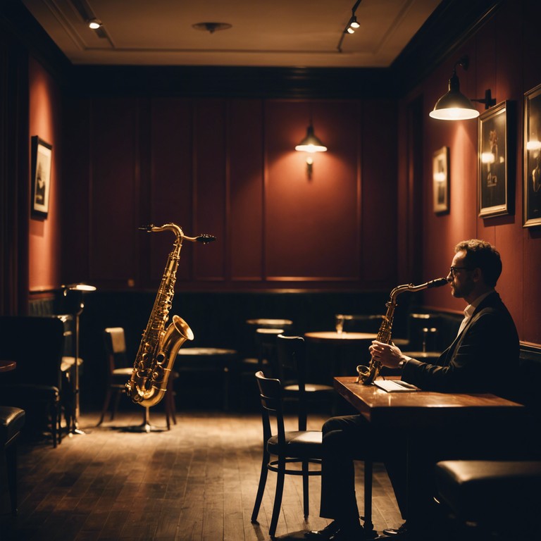 Imagine a jazz club in the depths of the city, late at night, where a saxophonist plays soul stirring melodies that echo off the walls, enveloping an enraptured audience in a bubble of deep emotions and complex tunes. Here, jazz and soul intersect in a musical narrative that portrays the dualities of urban life.