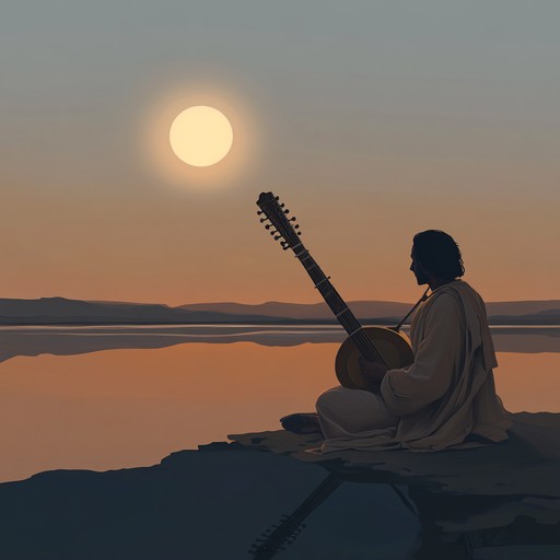 Travel back to ancient times where the sitar's music fills the air of the quiet desert, resonating with the wisdom of the sages and the whispers of the sand.