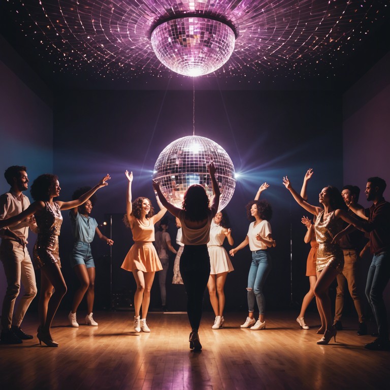 Imagine a crowd filled with vibrant colored outfits, glowing under disco balls, moving enthusiastically to rhythmic, infectious melodies. Each note revitalizes the spirit of the freewheeling disco era, as the electric piano commands the dance floor with its compelling tunes.