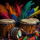 a vibrant percussion piece embodying rio's carnival energy and spirit.