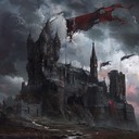 powerful orchestral music depicting heroic yet melancholic battle