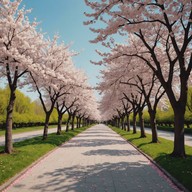 gentle koto plays under blooming sakura